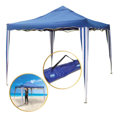 Gazebo Tenda Articulado Sanfonada Barraca 3x3m Praia Camping