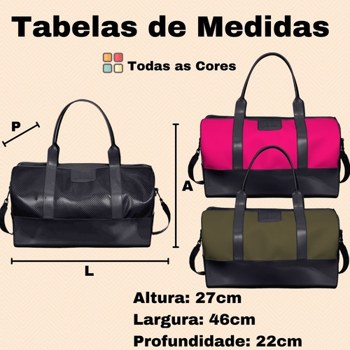 Imagem 2 de 3 de Mala Viagem Academia Petite Jolie Weekend Impermeável Tecido