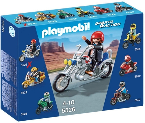 Playmobil 5526 Moto Custom Con Centauro 