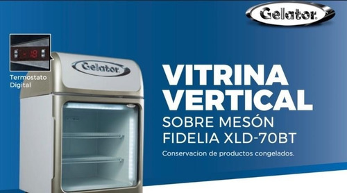 Imagen 4 de 4 de Congeladora Freezer Vertical Exhibidor Nuevo! Marca Gelator