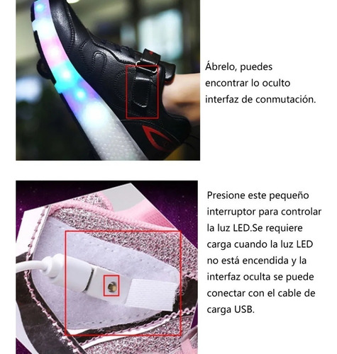 Tenis Led Patines With 2 Redles, Skate Shoes