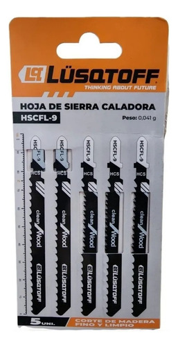 Hojas De Sierra Caladora Madera Corte Fino Lusqtoff 5 Und