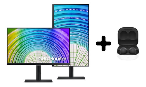 Monitor Samsung 32 Pivot Qhd Hdr Freesync + Audifonos Buds 2