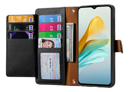 Y Funda Tipo Cartera De Piel Con Cierre Cruzado Con Cierre De