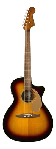 Guitarra Electroacústica Fender California Newporter Player Newporter para diestros sunburst brillante