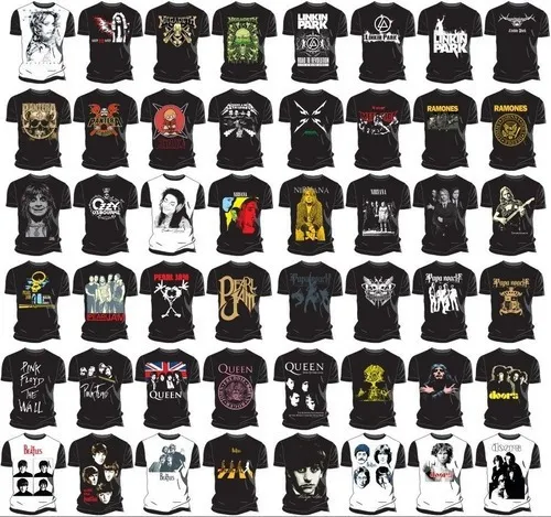 Camisetas estampadas bandas de rock new arrivals