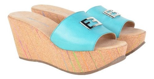 Imagen 3 de 7 de Zuecos Sandalias De Cuero De Mujer Demi - Ferraro