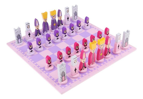 Juego De Ajedrez Rosa Marsrut Con Tablero De Ajedrez Educati
