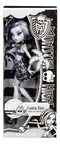 Monster High Skull Shores Blanco Y Negro Frankie Stein Doll