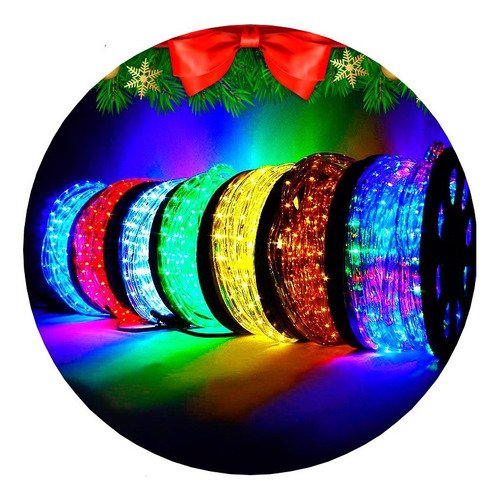 Tira Led 5050 Siliconada 100 Metros Multicolor 220v Navidad