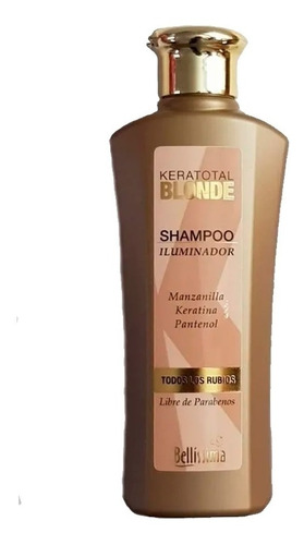 Shampoo Iluminador Keratotal Blonde Rubios Bellissima 270 Ml