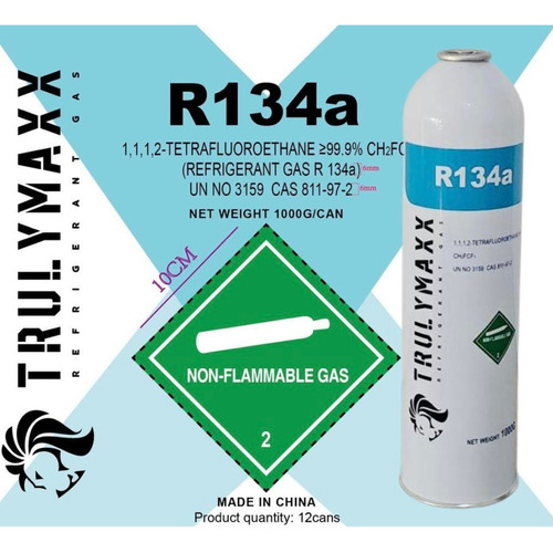 Gas Refrigerante R134a X 1 Kg Con Valvula De Carga