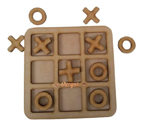 Juego De Mesa Gato Infantil 20x20 Cm Mdf