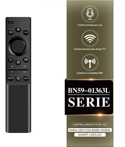 Control Remoto Por Voz Bn59-01363l Para Tv Samsung Au8000 4k