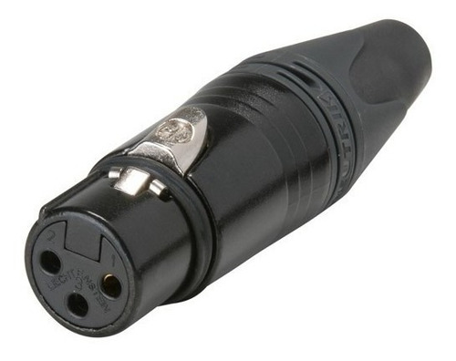 Conector Neutrik Xlr Hembra 3 Pin Contactos En Oro Nc3fxx-b