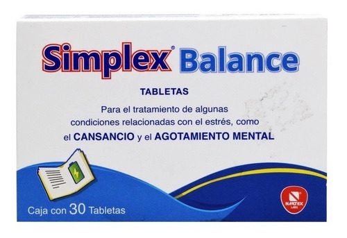 Simplex Balance Pasiflora Aux Cansancio Mental Nartex 30 Tab Sabor Sin sabor