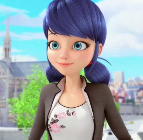 Peluca Azul Marino Corta De Coletas Marinette Ladybug Disfra Tamaño De La Base Unitalla