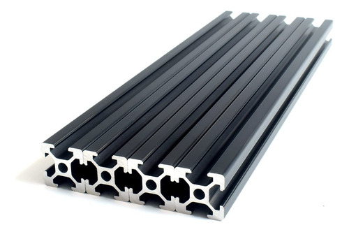 4 Extrusion Aluminio 2020 Riel Lineal Negro Ranura T Para 3d