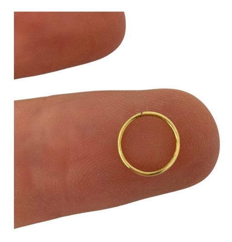 Piercing Nariz Argola Ouro Amarelo 18k 750 11 Mm