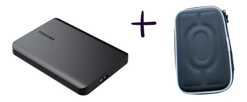 Imagen 1 de 7 de Disco Duro Externo Toshiba 2tb Teras + Estuche Antigolpes