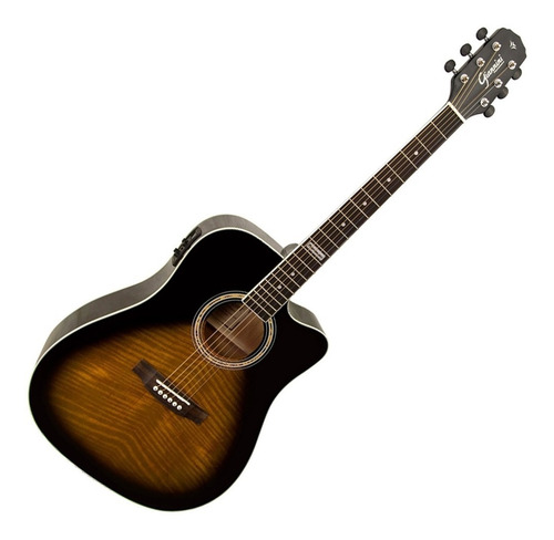 Imagem 2 de 5 de Violão acústico Giannini Performance GF-1D CEQ Agathis para destros tobacco sunburst verniz brilhante