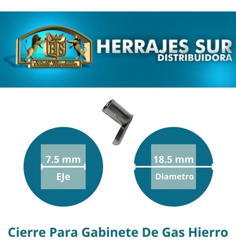 Cierre Para Gabinete Casilla De Gas Hierro 35mm X 18.5mm