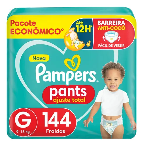 Fralda Pampers Pants Ajuste Total Tamanho G 144 Unidades