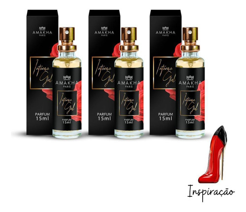 Kit 3 Perfumes Intense Girl 15ml Amakha Paris