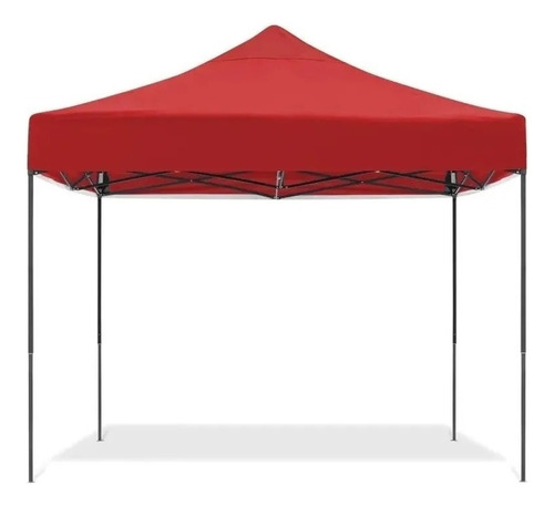 Gazebo Autoarmable Reforzado - Carpa - Toldo - 3x3 - Mweb Color Rojo