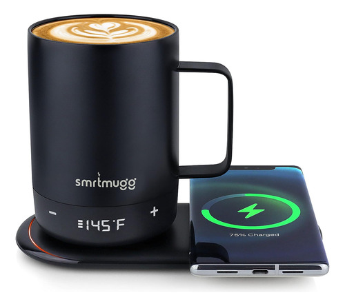 Smrtmugg Create Heated Coffee Mug, Large 14 Oz, 5 Hour Ba...