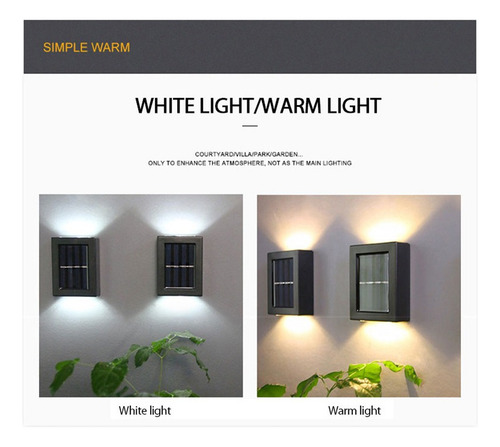 8pcs Lámpara Solar De Jardín Impermeable Al Aire Libre
