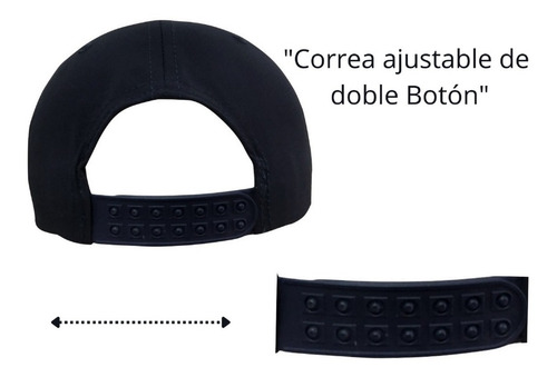 Gorra Plana Poliester Doble Botón 4 Piezas