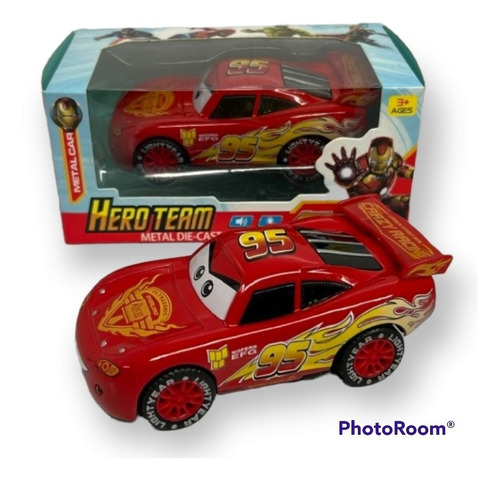 Rayo Mcqueen Carro Metalico Luces  Sonido Cars Juguete Niños