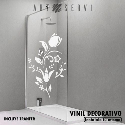 Vinil Decorativo Flores (incluye Transfer)