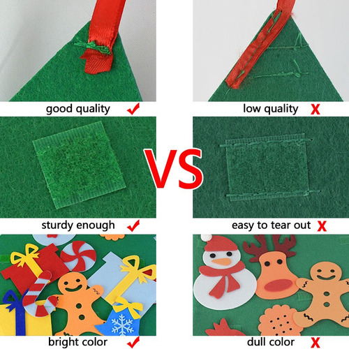 Enfeite Árvore Natal Diy Feltro Para Decoração