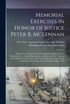 Libro Memorial Exercises In Honor Of Justice Peter B. Mcl...