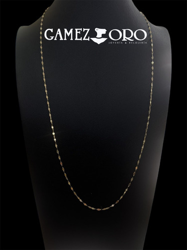 Cadena Oro 10k Grano De Café 1mm 50cm
