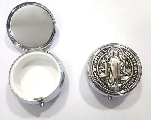 Teca Porta Hóstia Religiosa Eucaristia São Bento Medalha U