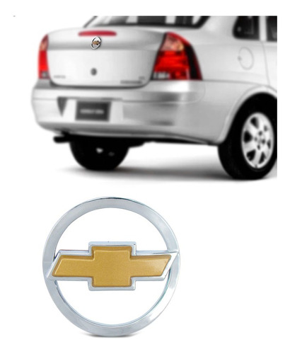 Emblema Porta Malas Chevrolet Dourado Corsa Sedan 2002 2003