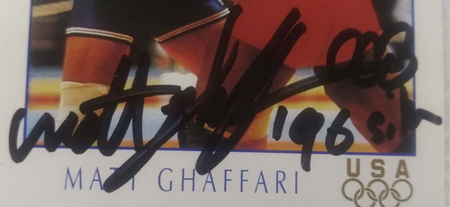 Matt Ghaffari Signed Olympic Card
