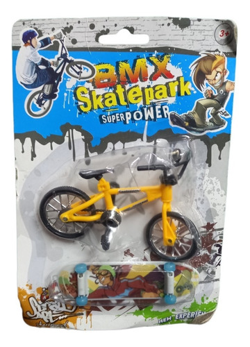 Set Mini Juego Skate Para Dedos Y Mini Bicicleta