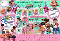 Comprar Kit Imprimible Mini Beat Power Rockers Rosa 100% Editable