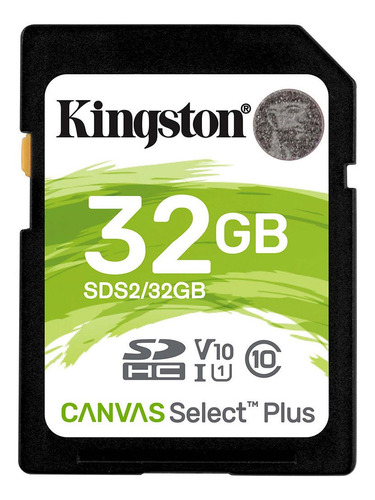 Tarjeta De Memoria Canvasselect Plus Sd 32gb Sdhc Kingston