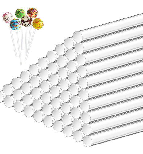 Palitos Acrílicos Transparentes Para Tartas De 10,2 X 0,3 Cm