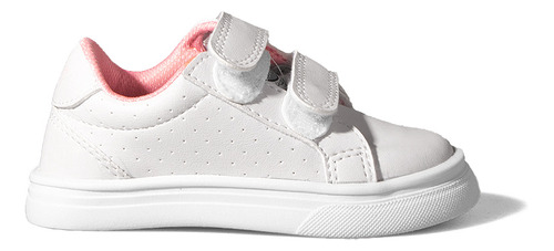 Zapatillas Upv Bauti Velcro Blanco Rosa Niña