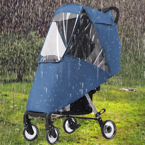 Funda De Lluvia Para Cochecito Accesorio Impermeable Azul