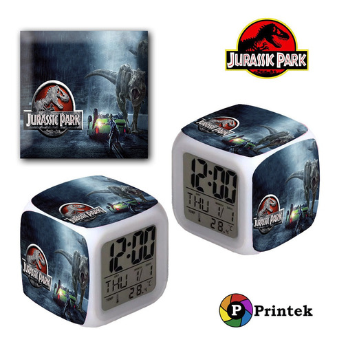 Reloj Despertador Iluminado Jurassic Park - Varios Diseños 