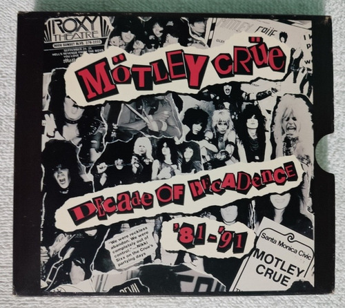Motley Crue Decade Of Decadence 81-91 Edition Japan Slipcase (Usado)