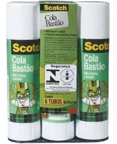 Cola Bastão 3m 20 Grs Scotch Pct Com 06 Unds