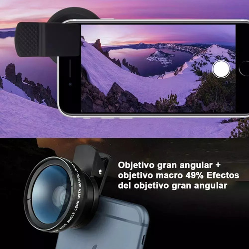 Lente Macro Gran Angular 0.45x Y 12.5x Teléfono Universal